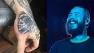 Post Malone had the portrait of JFK inked on his hand back in 2016 (Image via Instagram / @postmalone)